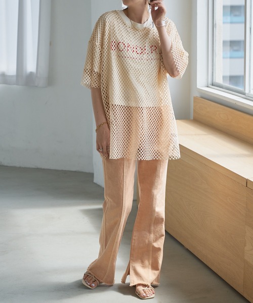 DISCOAT（ディスコート）の「デカメッシュプルオーバー（ニット/セーター・レディース・ホワイト系その他/グリーン/ブラック/モカ・FREE）」の8枚目の写真