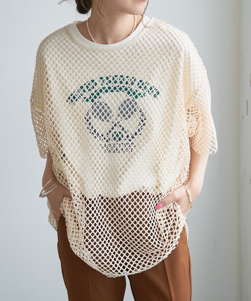 DISCOAT（ディスコート）の「デカメッシュプルオーバー（ニット/セーター・レディース・ホワイト系その他/グリーン/ブラック/モカ・FREE）」の14枚目の写真