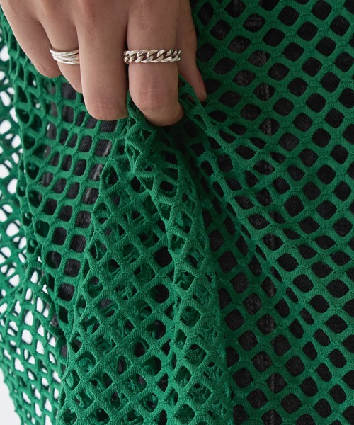 DISCOAT（ディスコート）の「デカメッシュプルオーバー（ニット/セーター・レディース・ホワイト系その他/グリーン/ブラック/モカ・FREE）」の18枚目の写真