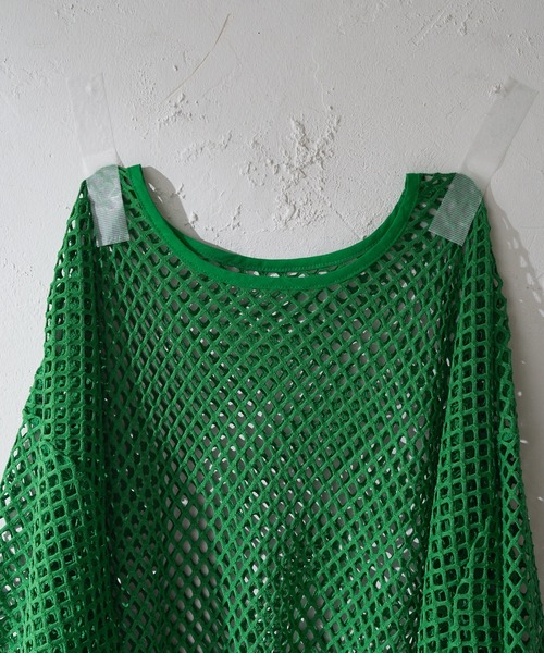 DISCOAT（ディスコート）の「デカメッシュプルオーバー（ニット/セーター・レディース・ホワイト系その他/グリーン/ブラック/モカ・FREE）」の12枚目の写真