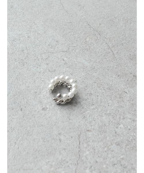 AMERICAN HOLIC(アメリカンホリック)の「ツイストメタル&パール2連イヤカフ(ピアス(両耳用)・レディース・シルバー/ゴールド・FREE)」の3枚目の写真