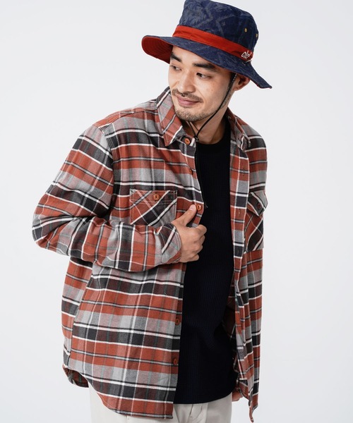 KRIFF MAYER（クリフメイヤー）の「ヘビーネルワークシャツ（シャツ/ブラウス・メンズ・ベージュ/ブラウン/レッド/カラフル・SMALL/MEDIUM/LARGE/X-LARGE）」の16枚目の写真