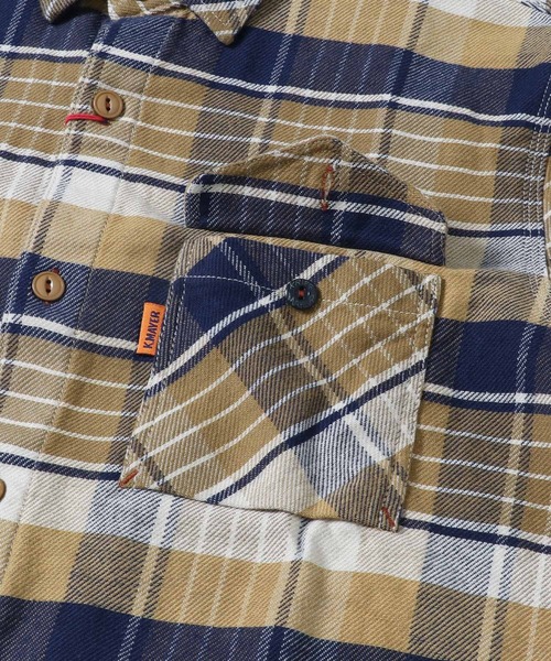 KRIFF MAYER（クリフメイヤー）の「ヘビーネルワークシャツ（シャツ/ブラウス・メンズ・ベージュ/ブラウン/レッド/カラフル・SMALL/MEDIUM/LARGE/X-LARGE）」の9枚目の写真