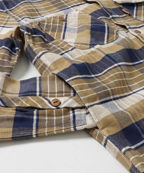 KRIFF MAYER（クリフメイヤー）の「ヘビーネルワークシャツ（シャツ/ブラウス・メンズ・ベージュ/ブラウン/レッド/カラフル・SMALL/MEDIUM/LARGE/X-LARGE）」の10枚目の写真