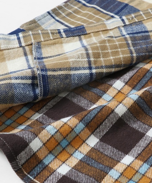 KRIFF MAYER（クリフメイヤー）の「ヘビーネルワークシャツ（シャツ/ブラウス・メンズ・ベージュ/ブラウン/レッド/カラフル・SMALL/MEDIUM/LARGE/X-LARGE）」の12枚目の写真