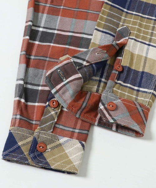 KRIFF MAYER（クリフメイヤー）の「ヘビーネルワークシャツ（シャツ/ブラウス・メンズ・ベージュ/ブラウン/レッド/カラフル・SMALL/MEDIUM/LARGE/X-LARGE）」の14枚目の写真