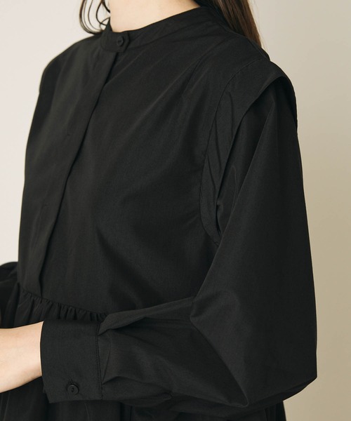 PURIL（ピュリル）の「【PURIL】ショルダータック　スタンドカラーチュニックブラウス（シャツ/ブラウス・レディース・ホワイト/ブラック/モカ・S/M）」の21枚目の写真