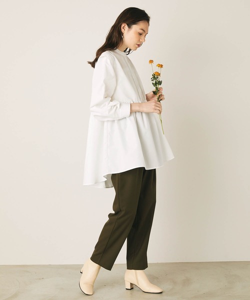 PURIL（ピュリル）の「【PURIL】ショルダータック　スタンドカラーチュニックブラウス（シャツ/ブラウス・レディース・ホワイト/ブラック/モカ・S/M）」の18枚目の写真