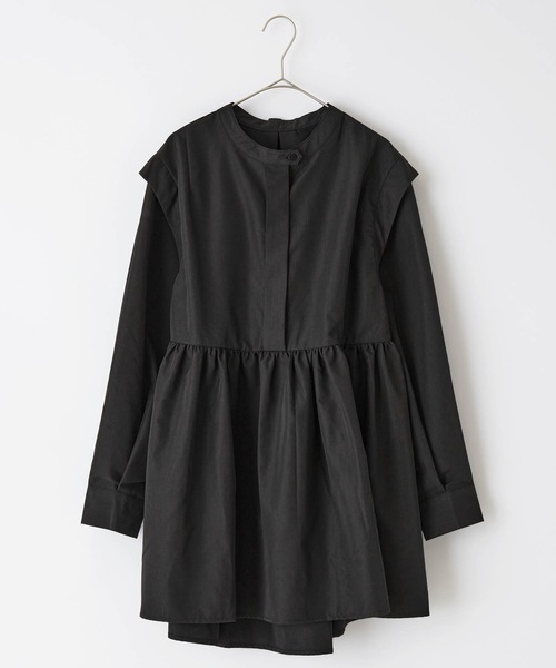 PURIL（ピュリル）の「【PURIL】ショルダータック　スタンドカラーチュニックブラウス（シャツ/ブラウス・レディース・ホワイト/ブラック/モカ・S/M）」の17枚目の写真