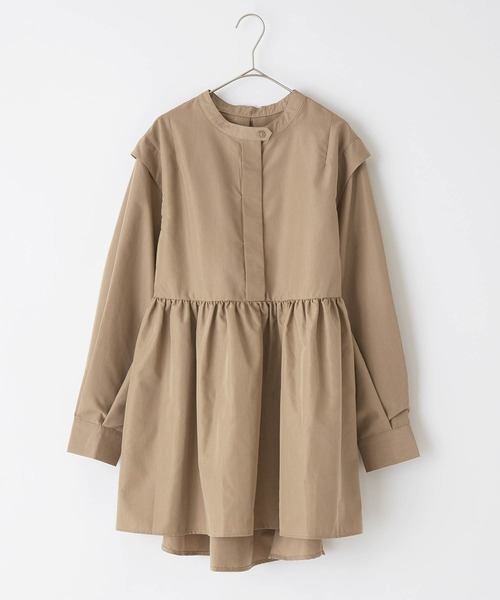 PURIL（ピュリル）の「【PURIL】ショルダータック　スタンドカラーチュニックブラウス（シャツ/ブラウス・レディース・ホワイト/ブラック/モカ・S/M）」の8枚目の写真