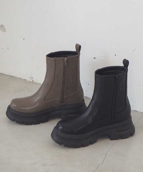 tiptop(ティップトップ)の「ボリュームソールミドルブーツ(ブーツ・レディース・ブラック/ブラウン・M/L)」の10枚目の写真