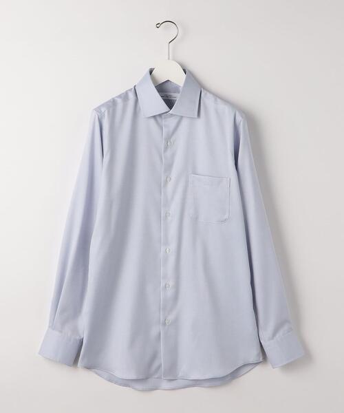 green label relaxing(グリーンレーベルリラクシング)の「<green label relaxing>Cヘリンボーン スリム セミワイド ドレスシャツ -イージーアイロン-(ビジネスシャツ・メンズ・ホワイト/ライトグレー/ライトブルー・39cm/42cm/43cm/40cm/38cm/41cm/37cm)」の17枚目の写真