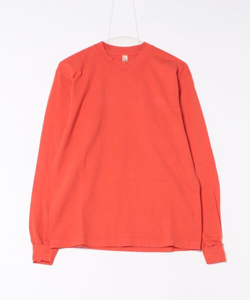 LOS ANGELES APPAREL(ロサンゼルスアパレル)の「《LOS ANGELES APPAREL》LA APPAREL 6.5oz GARMENT DYED CREW L/S TEE - 6.5オンス ガーメントダイ クルーネックTシャツ長袖(Tシャツ/カットソー・メンズ・ブラック/グレー/グリーン/ゴールド/ホワイト/ネイビー/ブルー/オレンジ・X-LARGE/LARGE/MEDIUM/SMALL)」の7枚目の写真