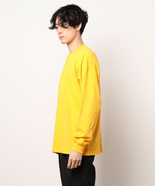 LOS ANGELES APPAREL(ロサンゼルスアパレル)の「《LOS ANGELES APPAREL》LA APPAREL 6.5oz GARMENT DYED CREW L/S TEE - 6.5オンス ガーメントダイ クルーネックTシャツ長袖(Tシャツ/カットソー・メンズ・ブラック/グレー/グリーン/ゴールド/ホワイト/ネイビー/ブルー/オレンジ・X-LARGE/LARGE/MEDIUM/SMALL)」の17枚目の写真