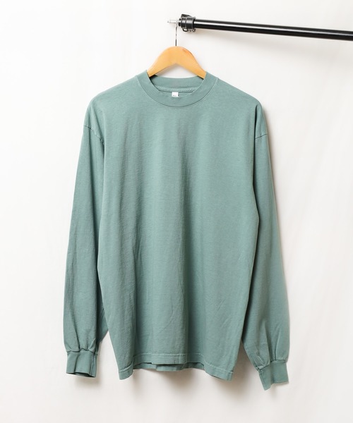 LOS ANGELES APPAREL(ロサンゼルスアパレル)の「《LOS ANGELES APPAREL》LA APPAREL 6.5oz GARMENT DYED CREW L/S TEE - 6.5オンス ガーメントダイ クルーネックTシャツ長袖(Tシャツ/カットソー・メンズ・ブラック/グレー/グリーン/ゴールド/ホワイト/ネイビー/ブルー/オレンジ・X-LARGE/LARGE/MEDIUM/SMALL)」の12枚目の写真