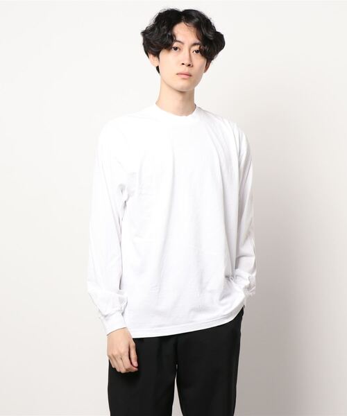 LOS ANGELES APPAREL(ロサンゼルスアパレル)の「《LOS ANGELES APPAREL》LA APPAREL 6.5oz GARMENT DYED CREW L/S TEE - 6.5オンス ガーメントダイ クルーネックTシャツ長袖(Tシャツ/カットソー・メンズ・ブラック/グレー/グリーン/ゴールド/ホワイト/ネイビー/ブルー/オレンジ・X-LARGE/LARGE/MEDIUM/SMALL)」の22枚目の写真