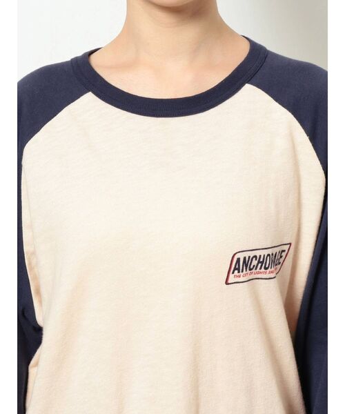 Ungrid(アングリッド)の「ラグランビッグロングスリーブTee(Tシャツ/カットソー・レディース・ネイビー/オフホワイト/グリーン・FREE)」の17枚目の写真