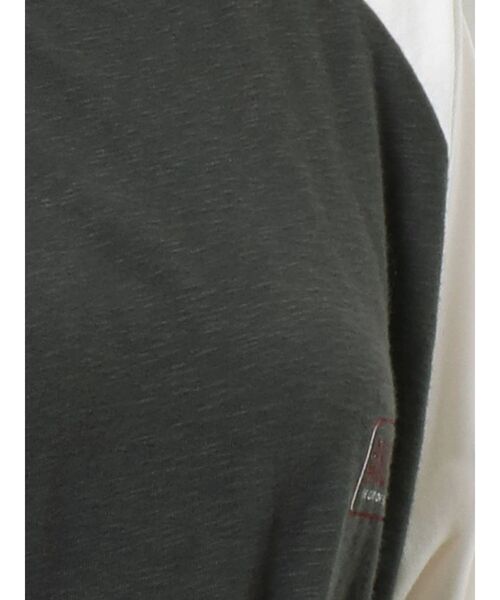 Ungrid(アングリッド)の「ラグランビッグロングスリーブTee(Tシャツ/カットソー・レディース・ネイビー/オフホワイト/グリーン・FREE)」の9枚目の写真