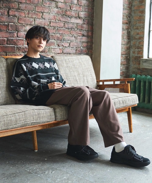 Alpinus(アルピナス)の「Alpinus - アーガイルニットプルオーバー(ニット/セーター・メンズ・ネイビー/グレー・MEDIUM/SMALL)」の14枚目の写真