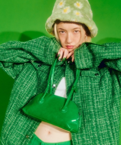 WC(ダブル シー)の「ラウンドデザインバッグ(ボストンバッグ・レディース・ブラック/ピンク/グリーン・FREE)」の1枚目の写真