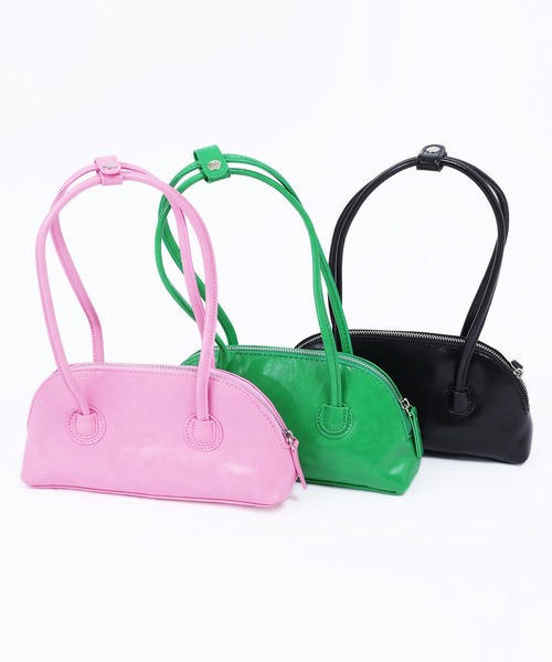 WC(ダブル シー)の「ラウンドデザインバッグ(ボストンバッグ・レディース・ブラック/ピンク/グリーン・FREE)」の10枚目の写真