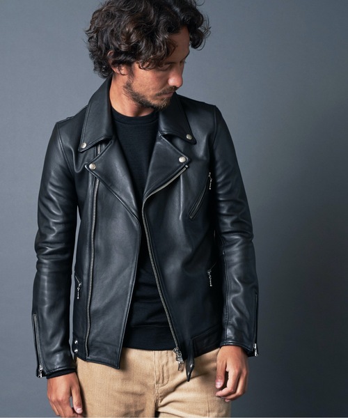 Magine（マージン）の「SHEEP LEATHER DIRECT SEMI VEGI W RIDERS JKT