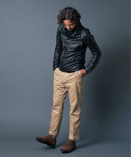 Magine（マージン）の「SHEEP LEATHER DIRECT SEMI VEGI W RIDERS JKT シープレザー Wライダース（ライダースジャケット・メンズ・ブラック・48/46/44）」の9枚目の写真