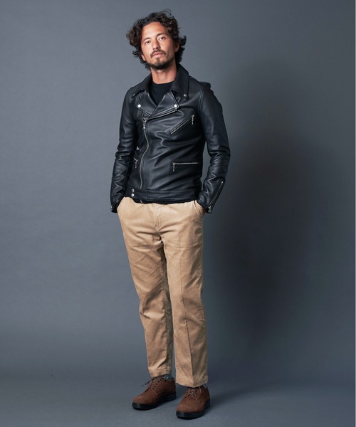 Magine（マージン）の「SHEEP LEATHER DIRECT SEMI VEGI W RIDERS JKT シープレザー Wライダース（ライダースジャケット・メンズ・ブラック・48/46/44）」の10枚目の写真