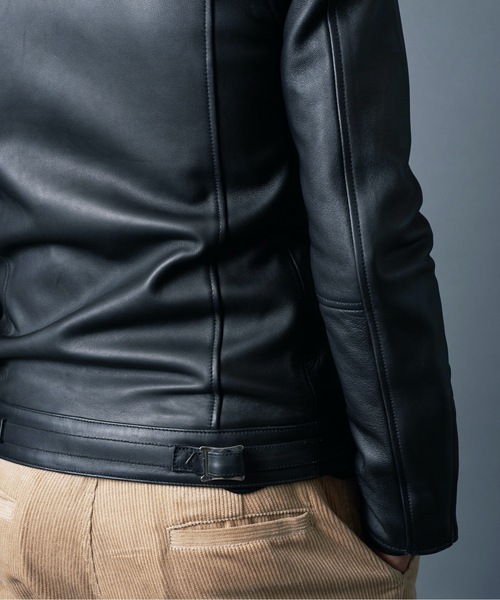 Magine（マージン）の「SHEEP LEATHER DIRECT SEMI VEGI W RIDERS JKT シープレザー Wライダース（ライダースジャケット・メンズ・ブラック・48/46/44）」の19枚目の写真