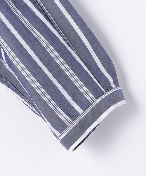 GROOVY COLORS（グルービーカラーズ）の「◆＜GROOVY COLORS(グルービーカラーズ)＞TJ ストライプ シャツジャケット 130cm-140cm（ブルゾン・キッズ・ネイビー・130cm/140cm）」の4枚目の写真