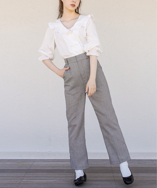 OLIVE des OLIVE（オリーブデオリーブ）の「今のキブン的にスラックスパンツ（スラックス・レディース・ブラック/ベージュ/ブラウン/ミント/テラコッタ・SMALL/MEDIUM）」の12枚目の写真