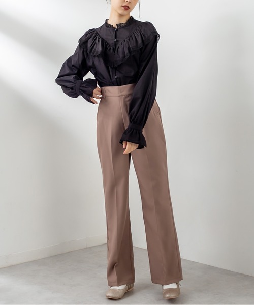 OLIVE des OLIVE（オリーブデオリーブ）の「今のキブン的にスラックスパンツ（スラックス・レディース・ブラック/ベージュ/ブラウン/ミント/テラコッタ・SMALL/MEDIUM）」の16枚目の写真