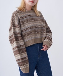 CIAOPANIC | 【WEB限定】フェアアイル柄ショートニット(ニット/セーター)