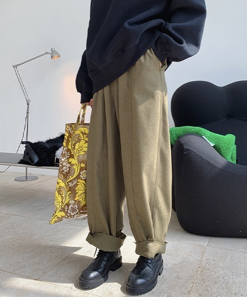 chuclla(チュクラ)の「【chuclla】【2021AW】 Wide volume casual pants chw21a062(その他パンツ・レディース・モスグリーン/モカ・FREE)」の2枚目の写真