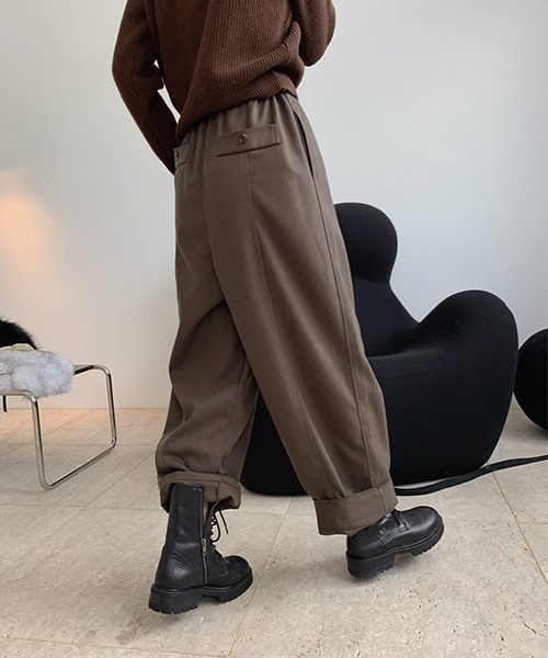 chuclla(チュクラ)の「【chuclla】【2021AW】 Wide volume casual pants chw21a062(その他パンツ・レディース・モスグリーン/モカ・FREE)」の4枚目の写真