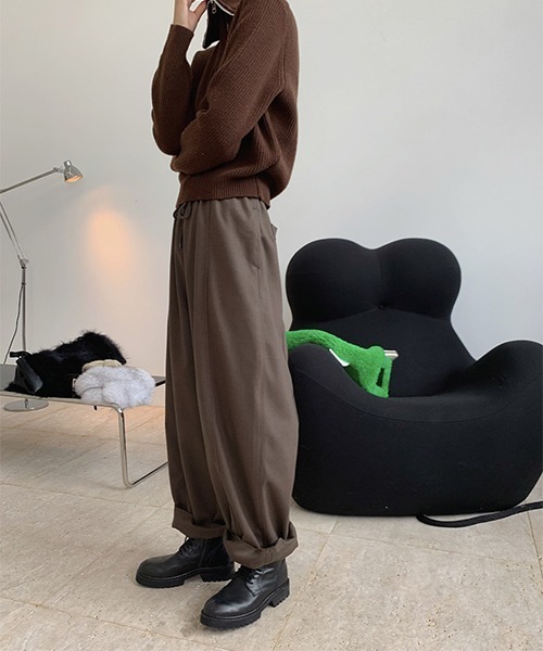 chuclla(チュクラ)の「【chuclla】【2021AW】 Wide volume casual pants chw21a062(その他パンツ・レディース・モスグリーン/モカ・FREE)」の5枚目の写真