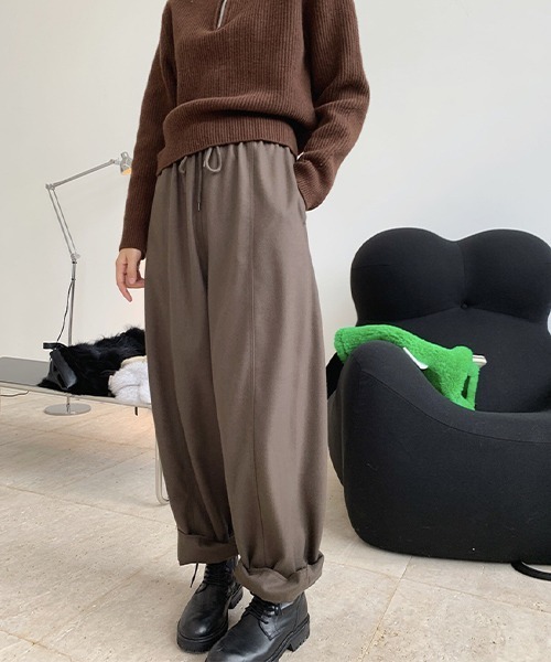 chuclla(チュクラ)の「【chuclla】【2021AW】 Wide volume casual pants chw21a062(その他パンツ・レディース・モスグリーン/モカ・FREE)」の9枚目の写真