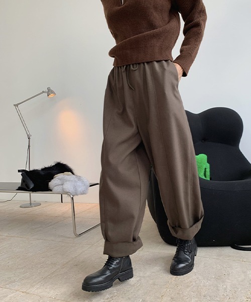 chuclla(チュクラ)の「【chuclla】【2021AW】 Wide volume casual pants chw21a062(その他パンツ・レディース・モスグリーン/モカ・FREE)」の10枚目の写真