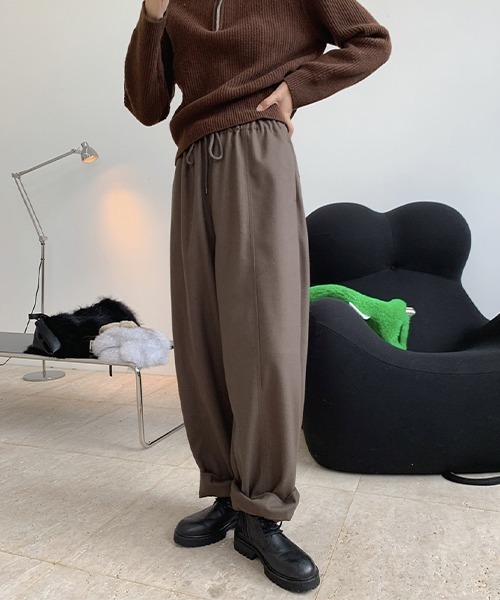 chuclla(チュクラ)の「【chuclla】【2021AW】 Wide volume casual pants chw21a062(その他パンツ・レディース・モスグリーン/モカ・FREE)」の11枚目の写真