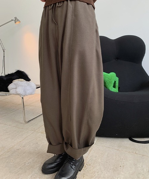 chuclla(チュクラ)の「【chuclla】【2021AW】 Wide volume casual pants chw21a062(その他パンツ・レディース・モスグリーン/モカ・FREE)」の12枚目の写真