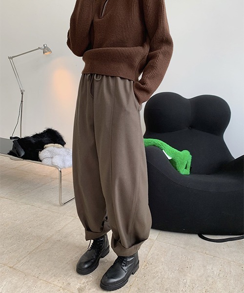 chuclla(チュクラ)の「【chuclla】【2021AW】 Wide volume casual pants chw21a062(その他パンツ・レディース・モスグリーン/モカ・FREE)」の13枚目の写真