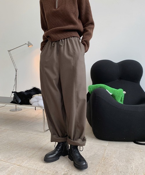 chuclla(チュクラ)の「【chuclla】【2021AW】 Wide volume casual pants chw21a062(その他パンツ・レディース・モスグリーン/モカ・FREE)」の14枚目の写真