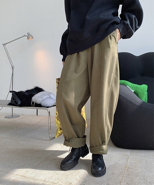 chuclla(チュクラ)の「【chuclla】【2021AW】 Wide volume casual pants chw21a062(その他パンツ・レディース・モスグリーン/モカ・FREE)」の15枚目の写真