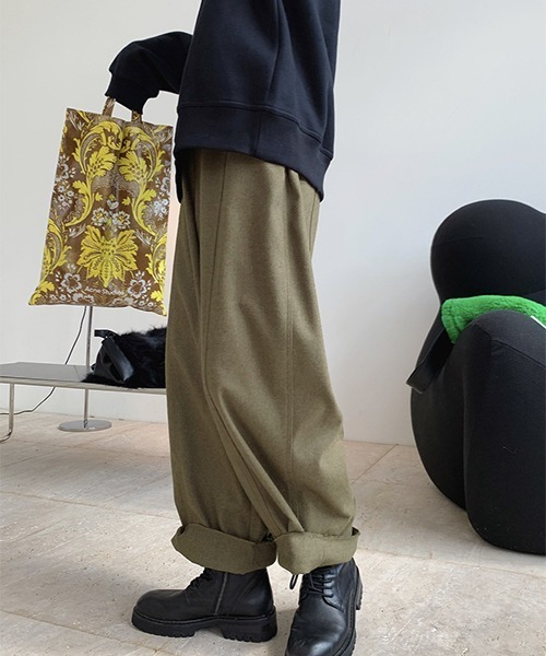 chuclla(チュクラ)の「【chuclla】【2021AW】 Wide volume casual pants chw21a062(その他パンツ・レディース・モスグリーン/モカ・FREE)」の16枚目の写真