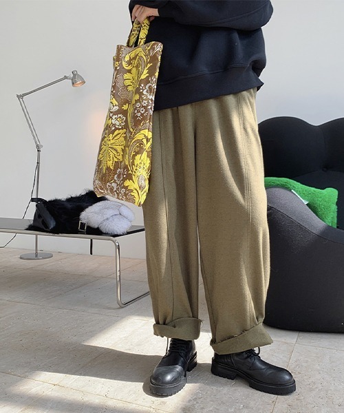 chuclla(チュクラ)の「【chuclla】【2021AW】 Wide volume casual pants chw21a062(その他パンツ・レディース・モスグリーン/モカ・FREE)」の17枚目の写真
