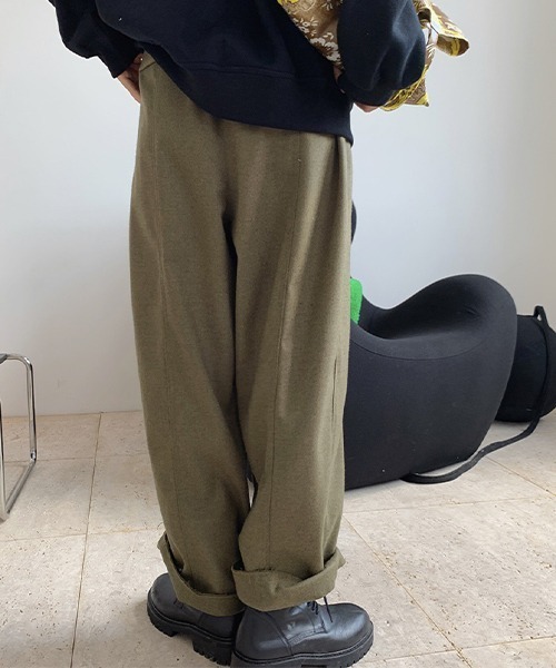 chuclla(チュクラ)の「【chuclla】【2021AW】 Wide volume casual pants chw21a062(その他パンツ・レディース・モスグリーン/モカ・FREE)」の19枚目の写真