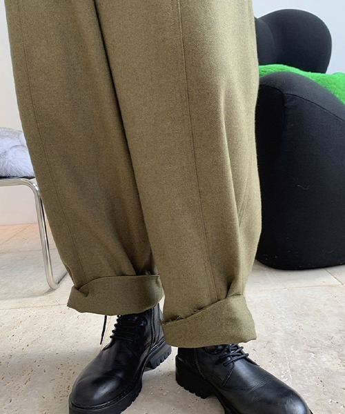 chuclla(チュクラ)の「【chuclla】【2021AW】 Wide volume casual pants chw21a062(その他パンツ・レディース・モスグリーン/モカ・FREE)」の22枚目の写真