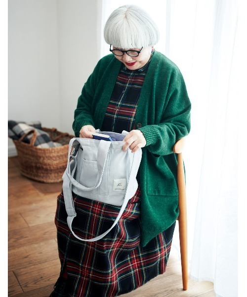 Sunny clouds（サニークラウズ）の「サニークラウズ　ｐｏｎさんのお出かけバッグ（トートバッグ・レディース・グレー・ONE SIZE）」の5枚目の写真