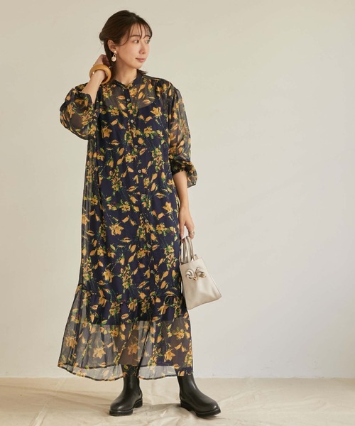 セール ティアード花柄ワンピース ワンピース Doux Archives ドゥアルシーヴ のファッション通販 Zozotown