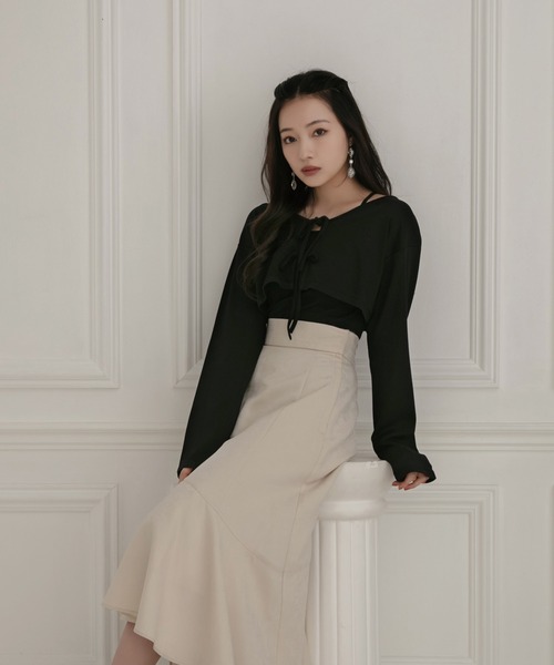 ANDGEEBEE（アンジービー）の「リボンアンサンブル（アンサンブル・レディース・ブラック×ブラック/ブラック×ホワイト・MEDIUM）」の20枚目の写真